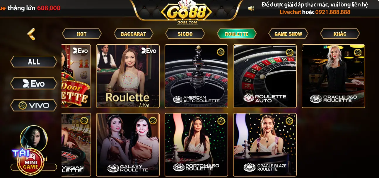 Roulette Go88 - Trò chơi cá cược đẳng cấp hoàng gia