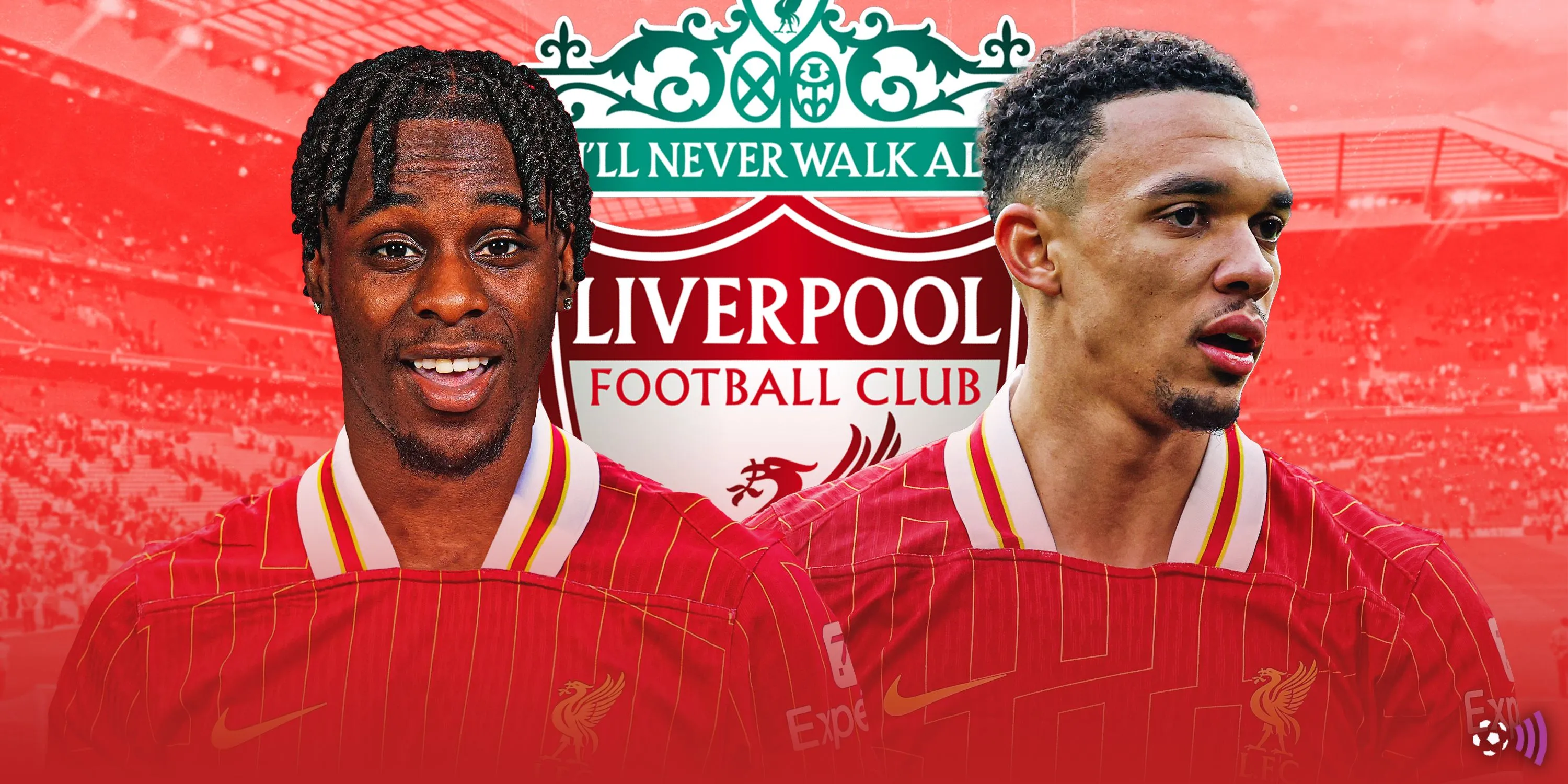 Hình ảnh so sánh Frimpong và Alexander-Arnold, các lựa chọn hậu vệ phải cho Liverpool
