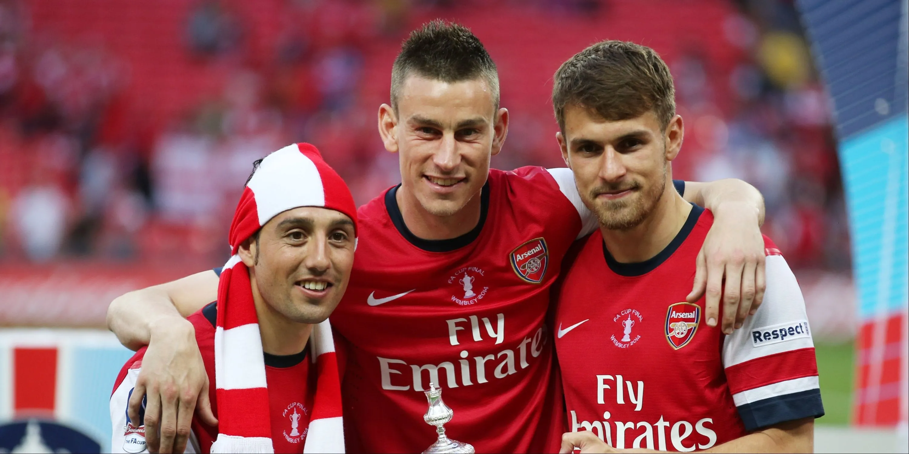 Laurent Koscielny, Aaron Ramsey và Santi Cazorla thời còn khoác áo Arsenal