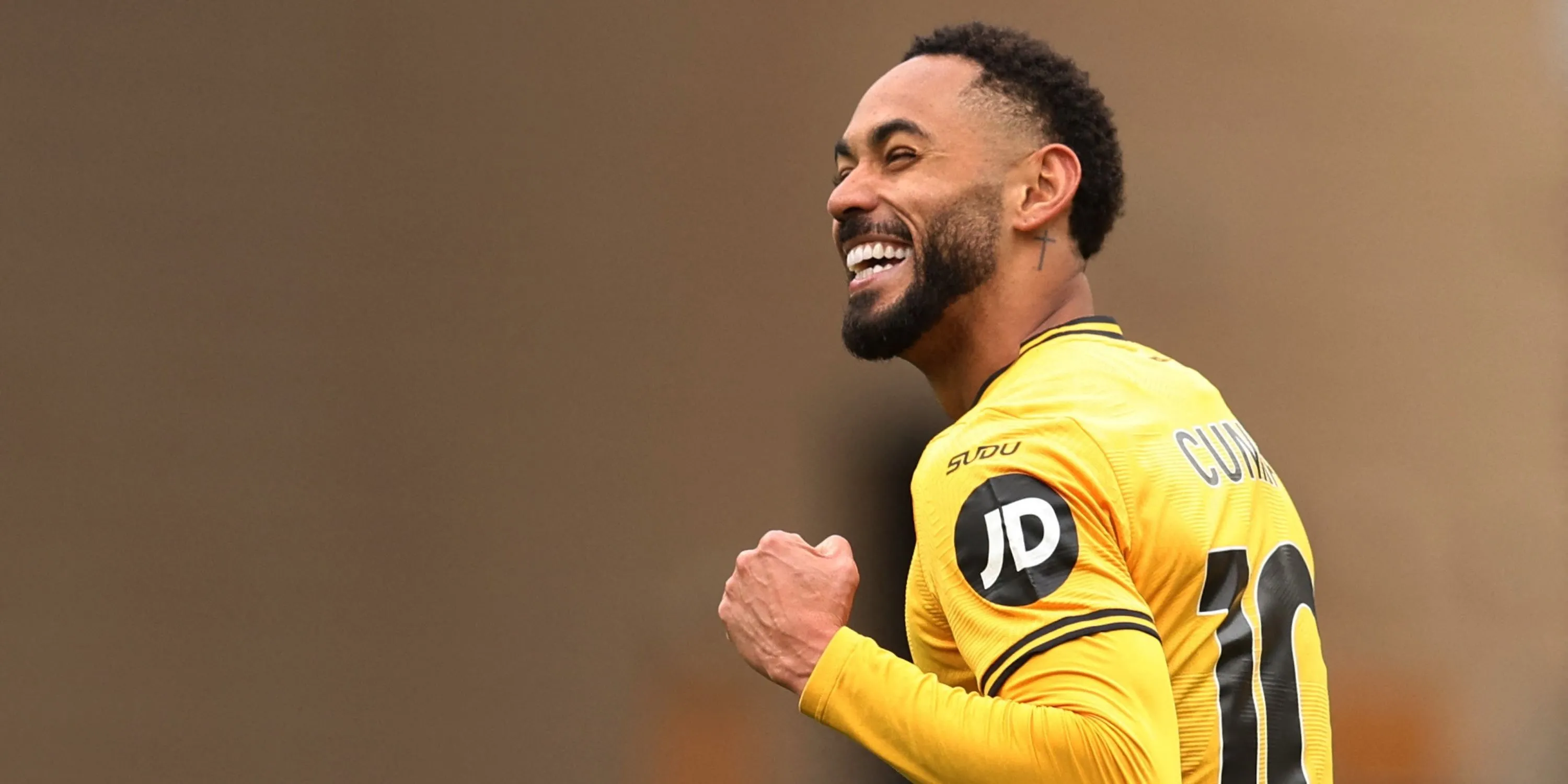Matheus Cunha ăn mừng bàn thắng trong màu áo Wolverhampton Wanderers, mục tiêu chuyển nhượng của MU