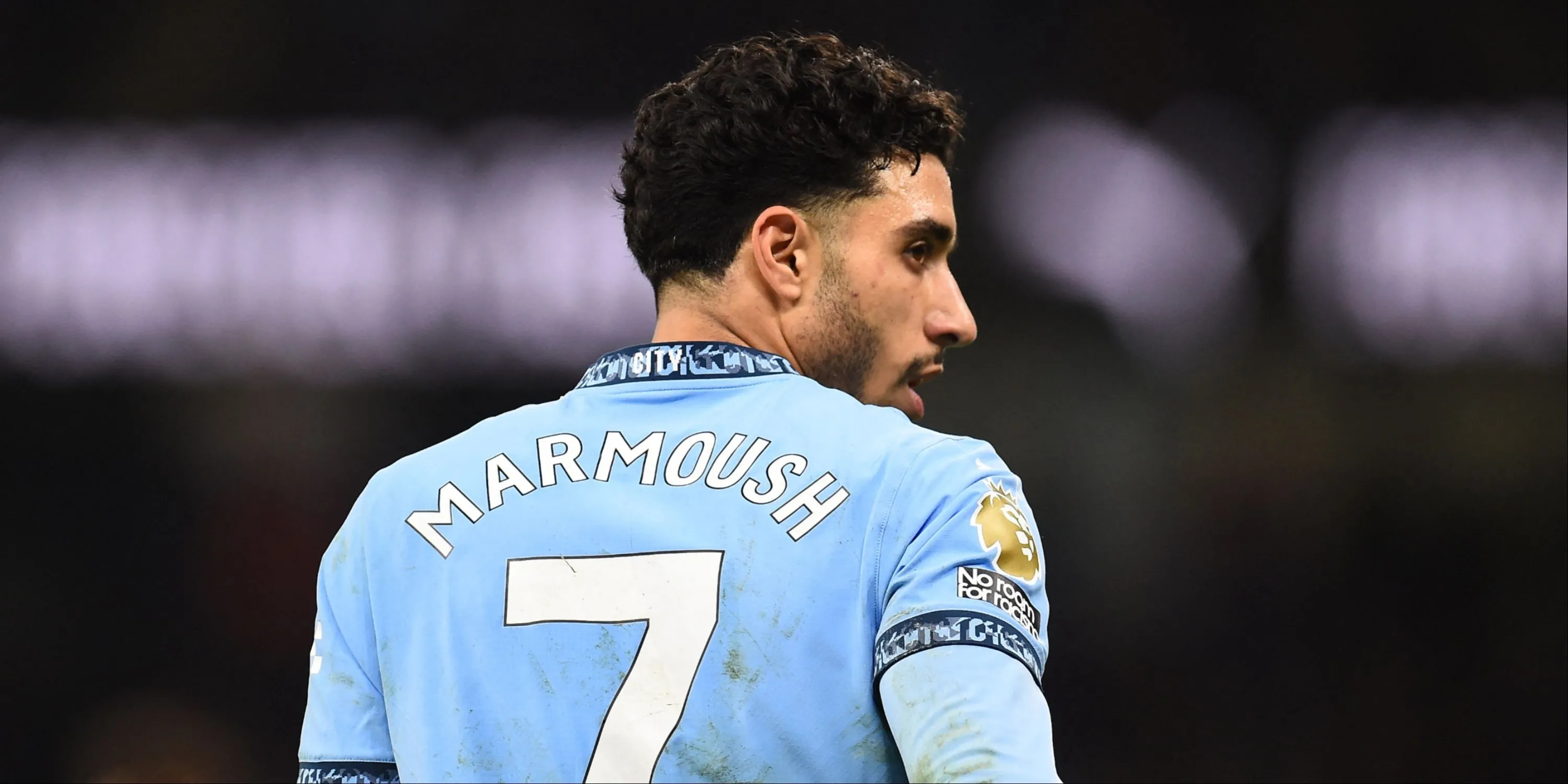 Omar Marmoush ăn mừng bàn thắng trong màu áo Man City tại Premier League