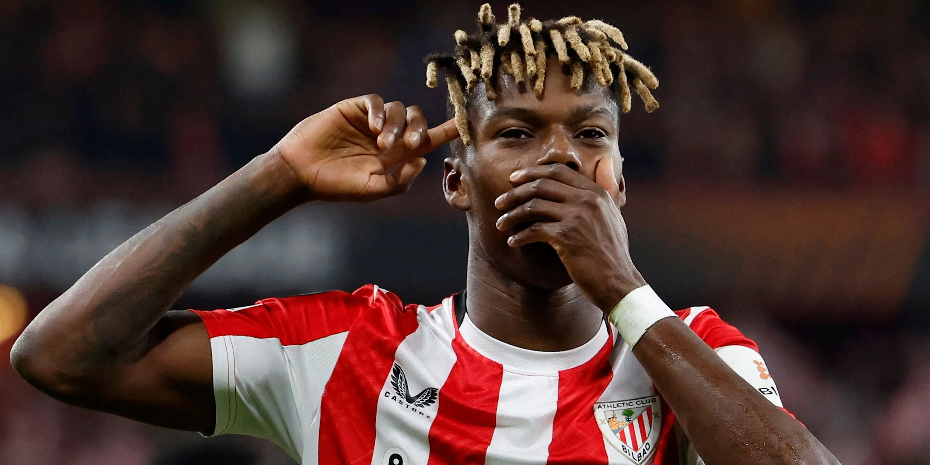 Nico Williams Athletic Bilbao ăn mừng bàn thắng