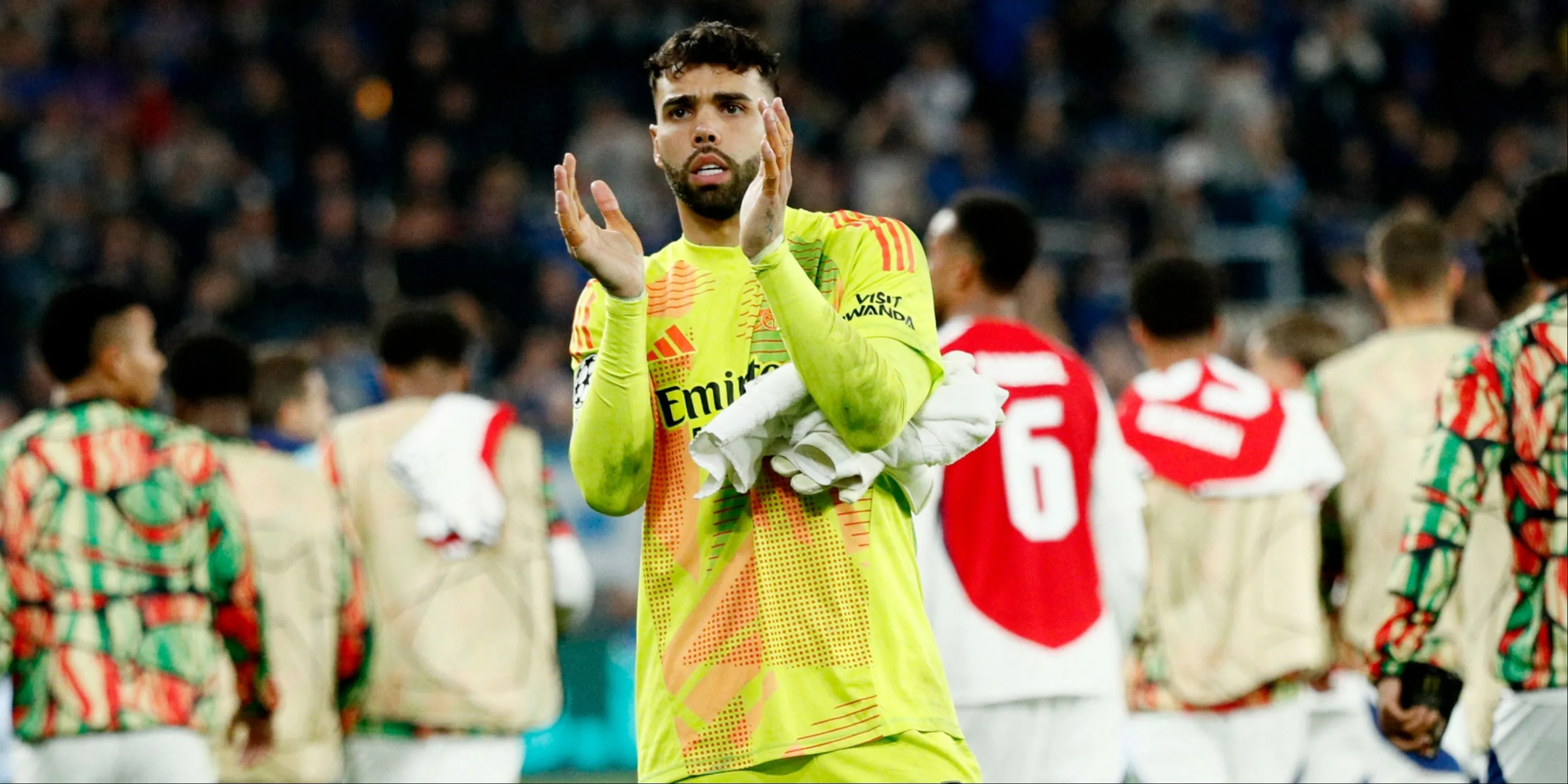 David Raya trong màu áo Arsenal, được đánh giá cao trong mùa giải 2024/2025.
