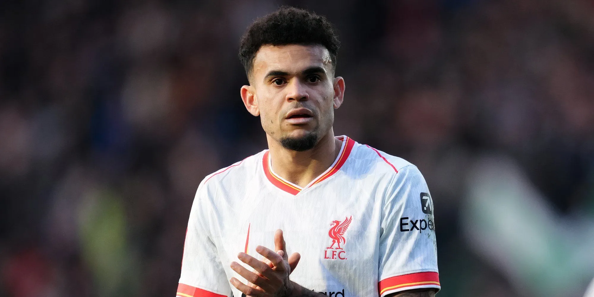 Luis Diaz ăn mừng bàn thắng, chứng tỏ tầm quan trọng với kế hoạch của HLV Arne Slot tại Liverpool.
